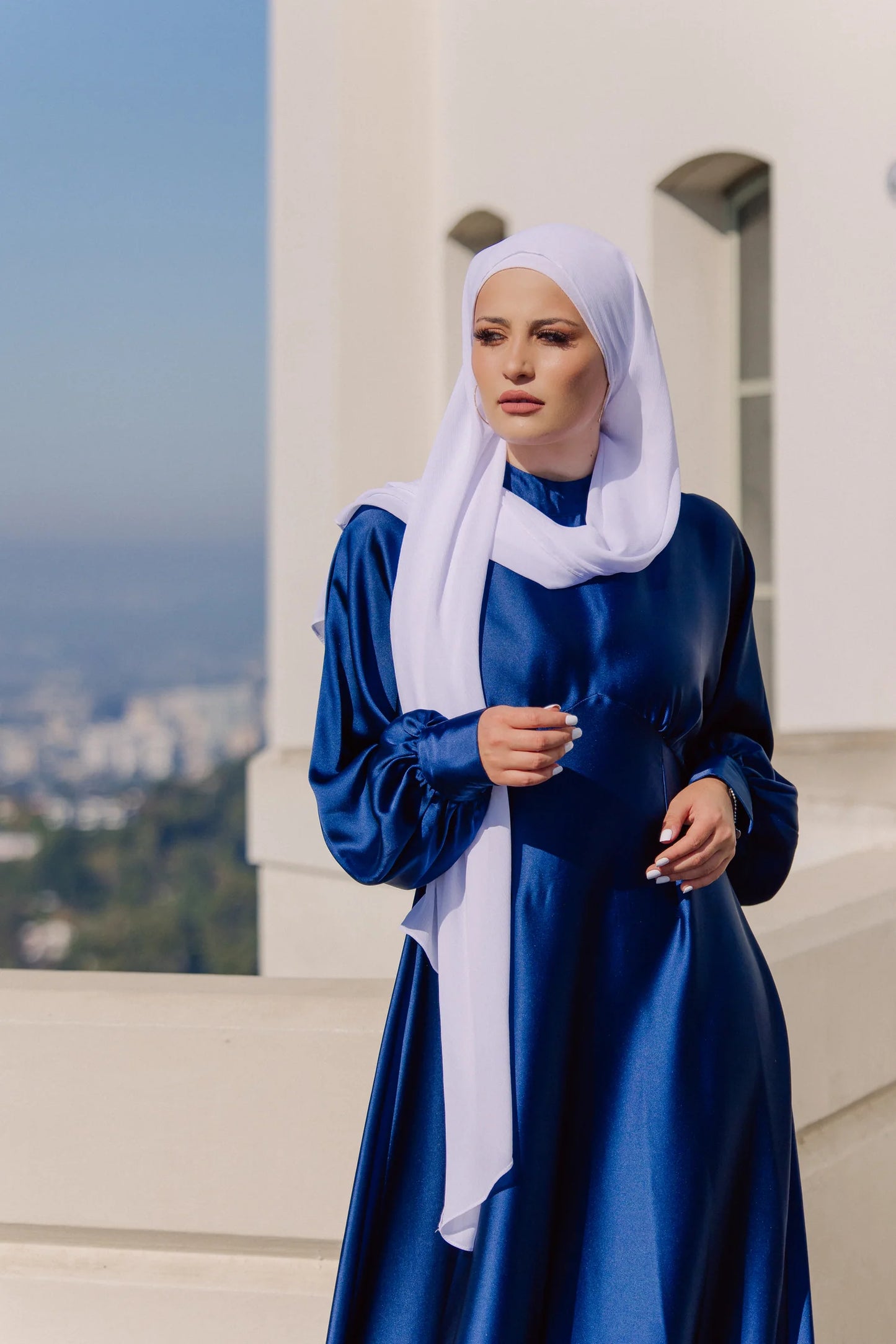 Imelda Batwing Dress in Midnight Blue