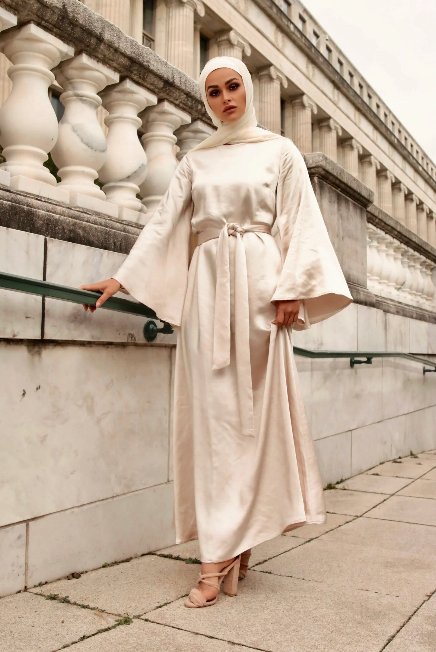Aliya Evening Dress in Ivory