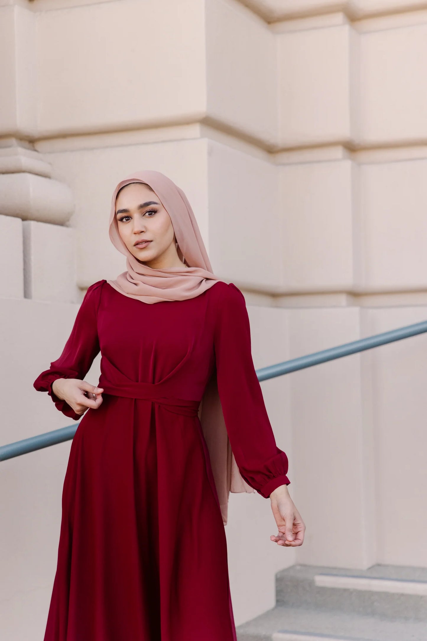 Imani Wrap Maxi Dress – Ruby Red
