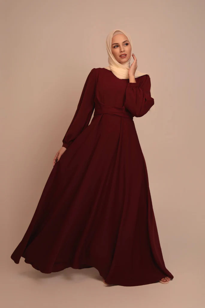 Imani Wrap Maxi Dress – Ruby Red